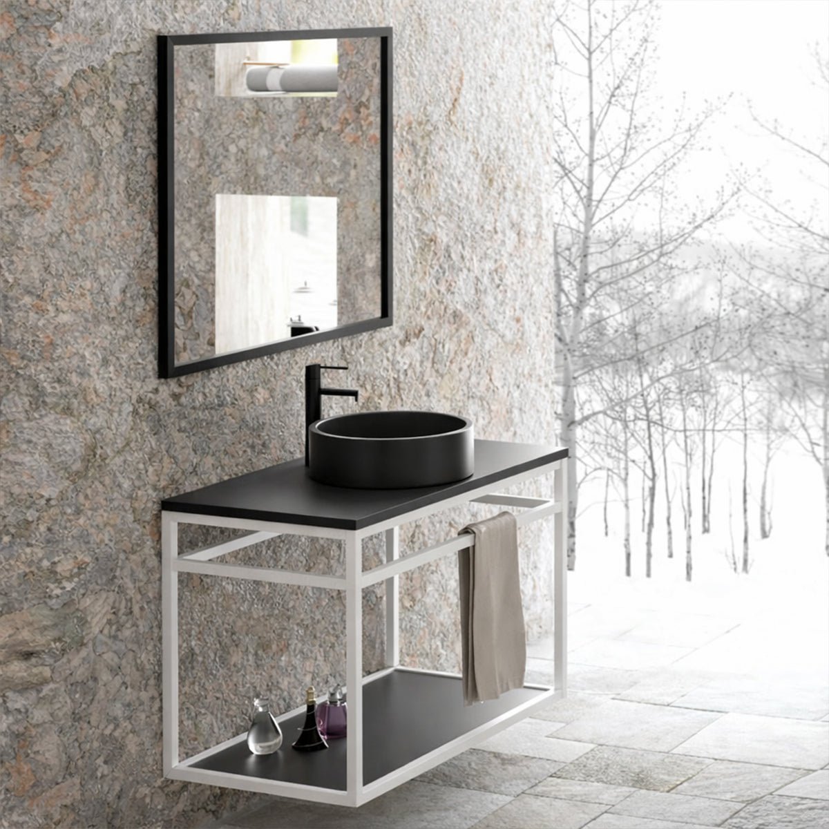 Mueble suspendido con toallero - Thebath