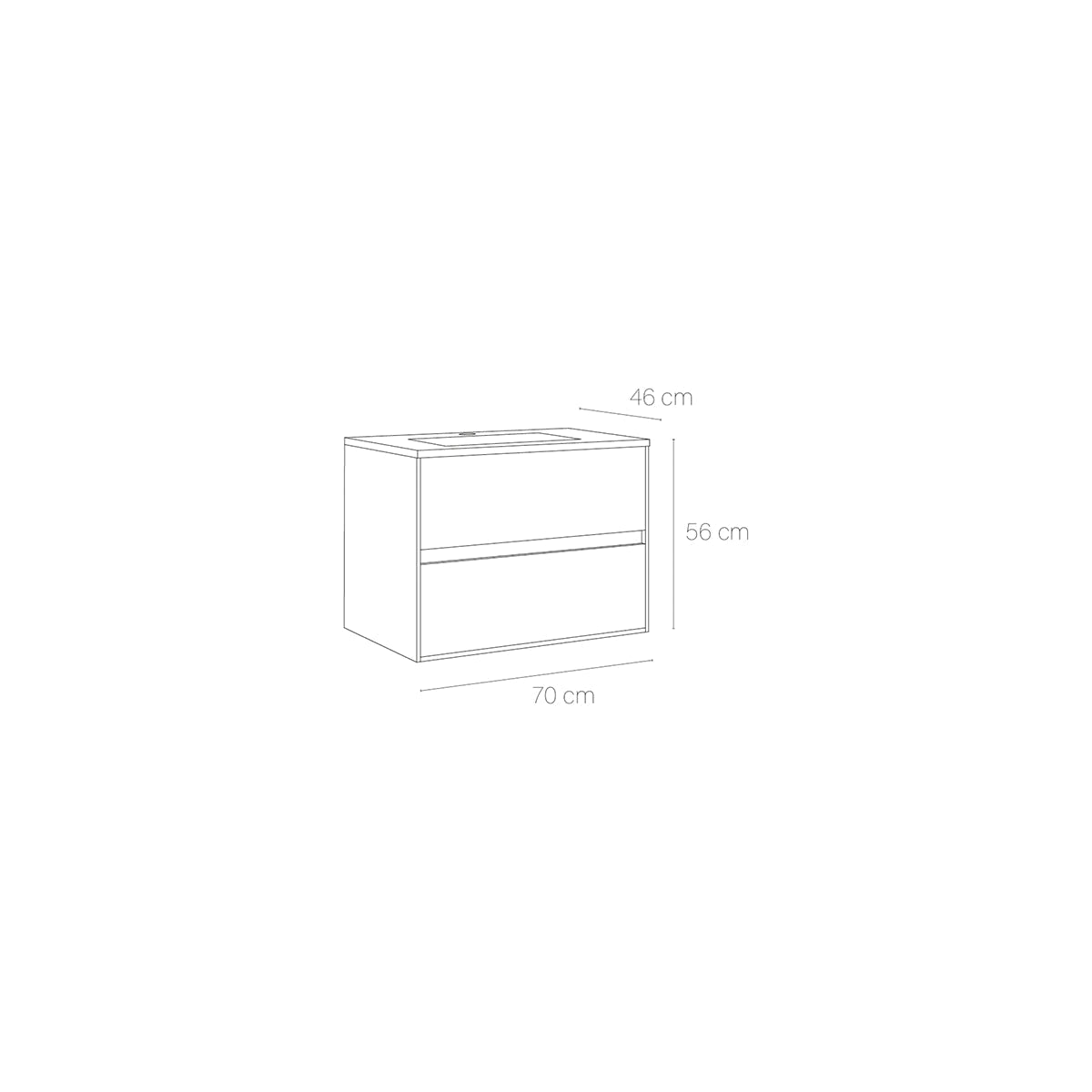 Mueble suspendido para baño Mydesign - Thebath