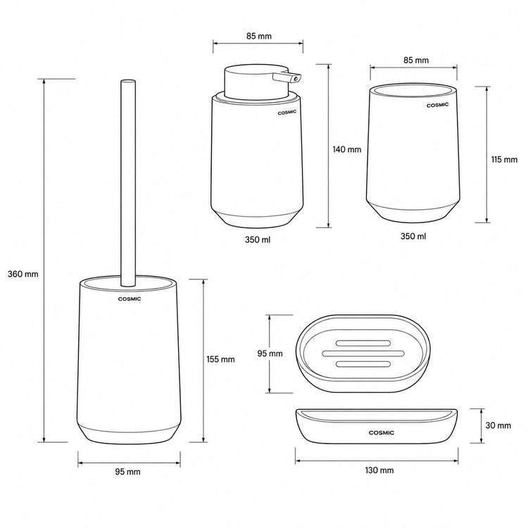 Pack accesorios baño Saona
