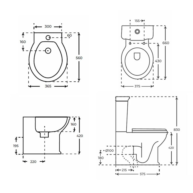 Pack inodoro + bidé antiguo Olimpia
