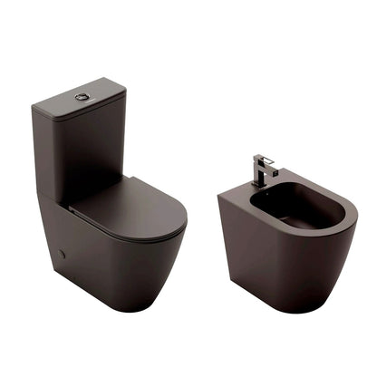 Pack Inodoro + Bidé negro mate Napoles - Thebath