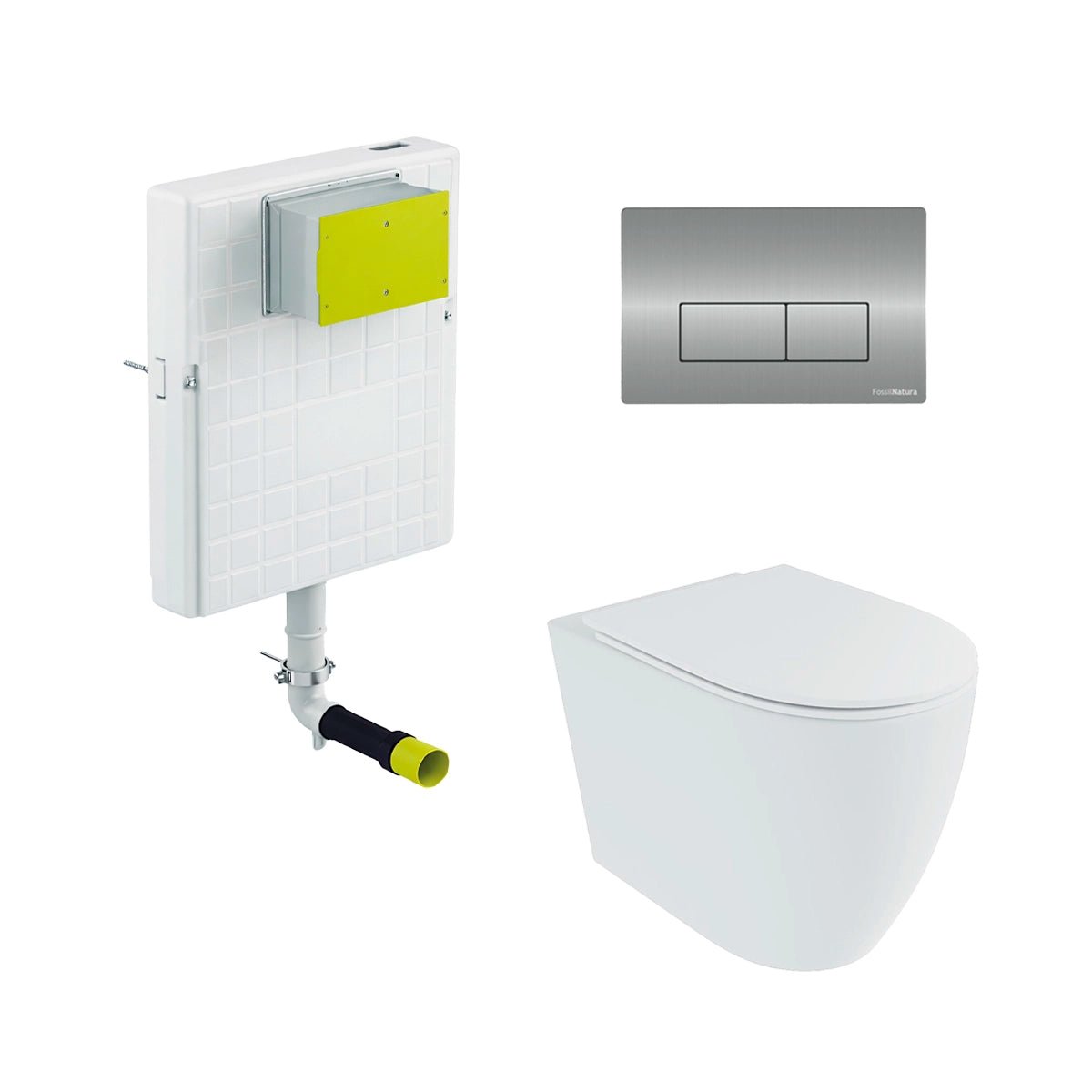 Pack inodoro compacto blanco mate Elba + cisterna empotrada - The Bath