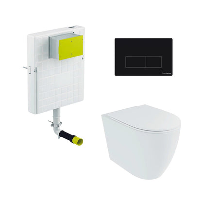 Pack inodoro compacto blanco mate Elba + cisterna empotrada - The Bath