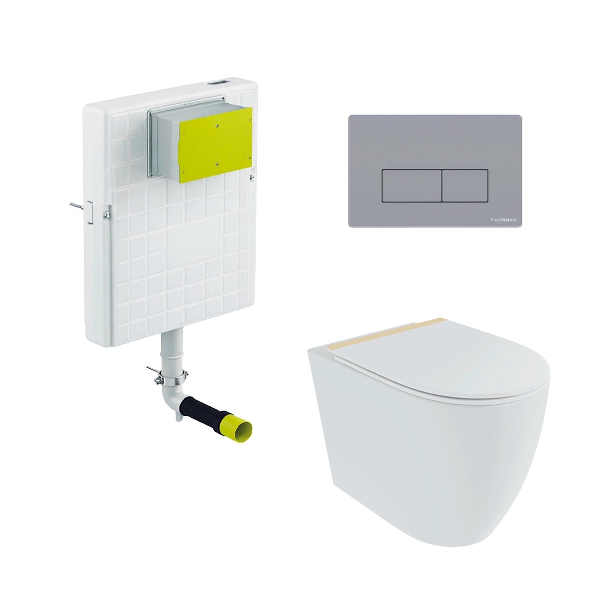 Pack inodoro compacto blanco mate Elba + cisterna empotrada - The Bath