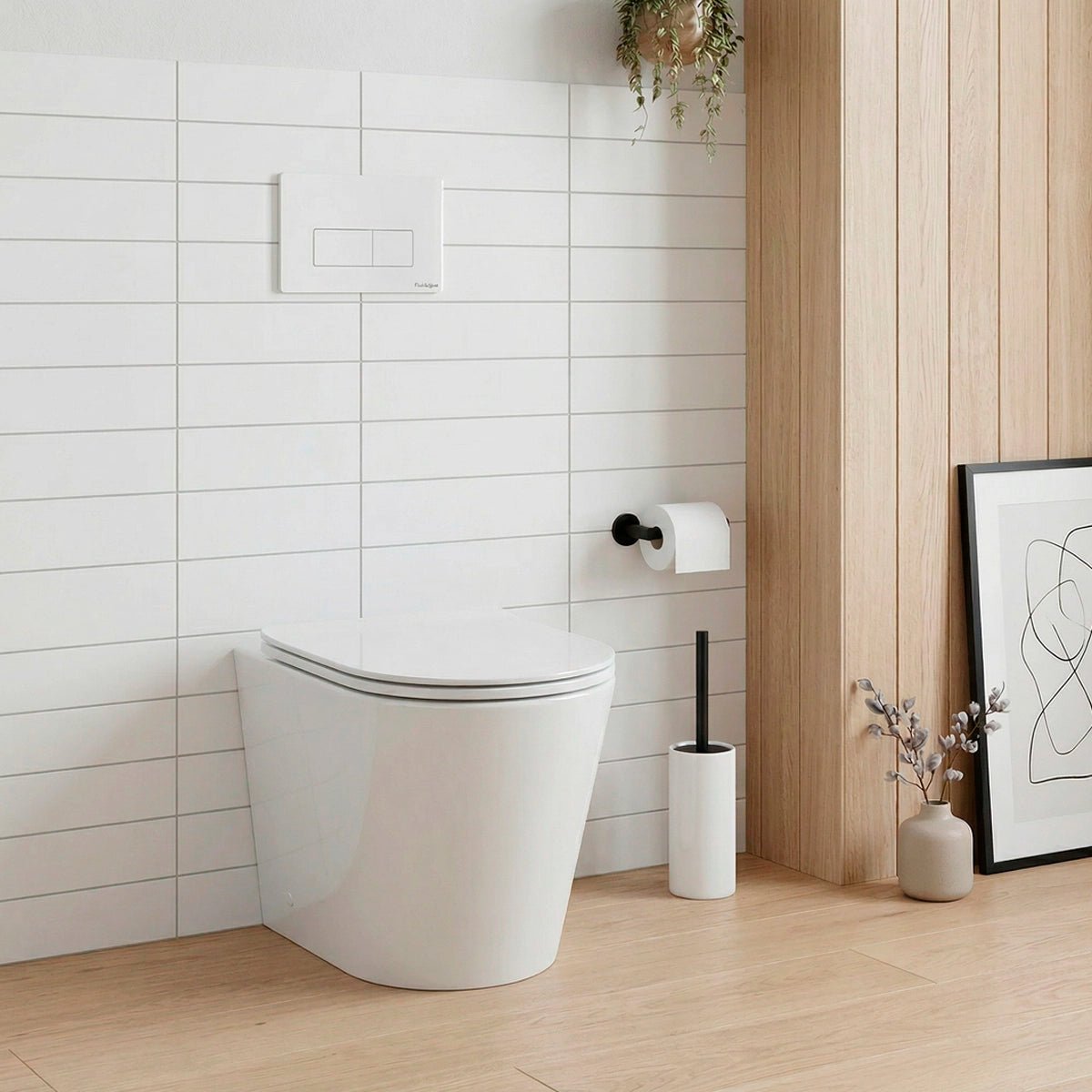 Pack inodoro compacto Bolonia + cisterna empotrada blanco brillo - The Bath