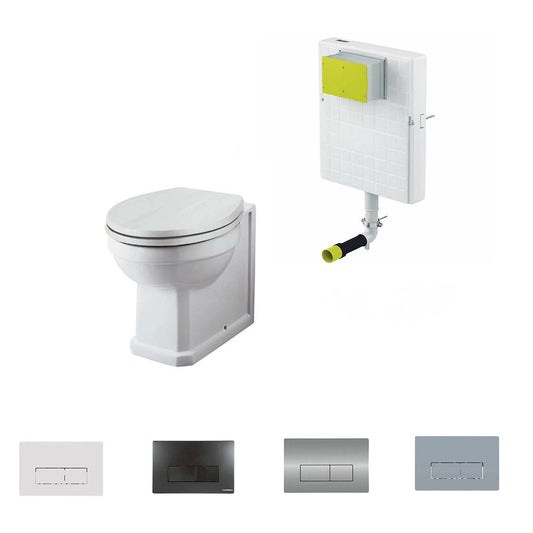 Pack inodoro compacto York Style + Cisterna empotrada compacta - The Bath