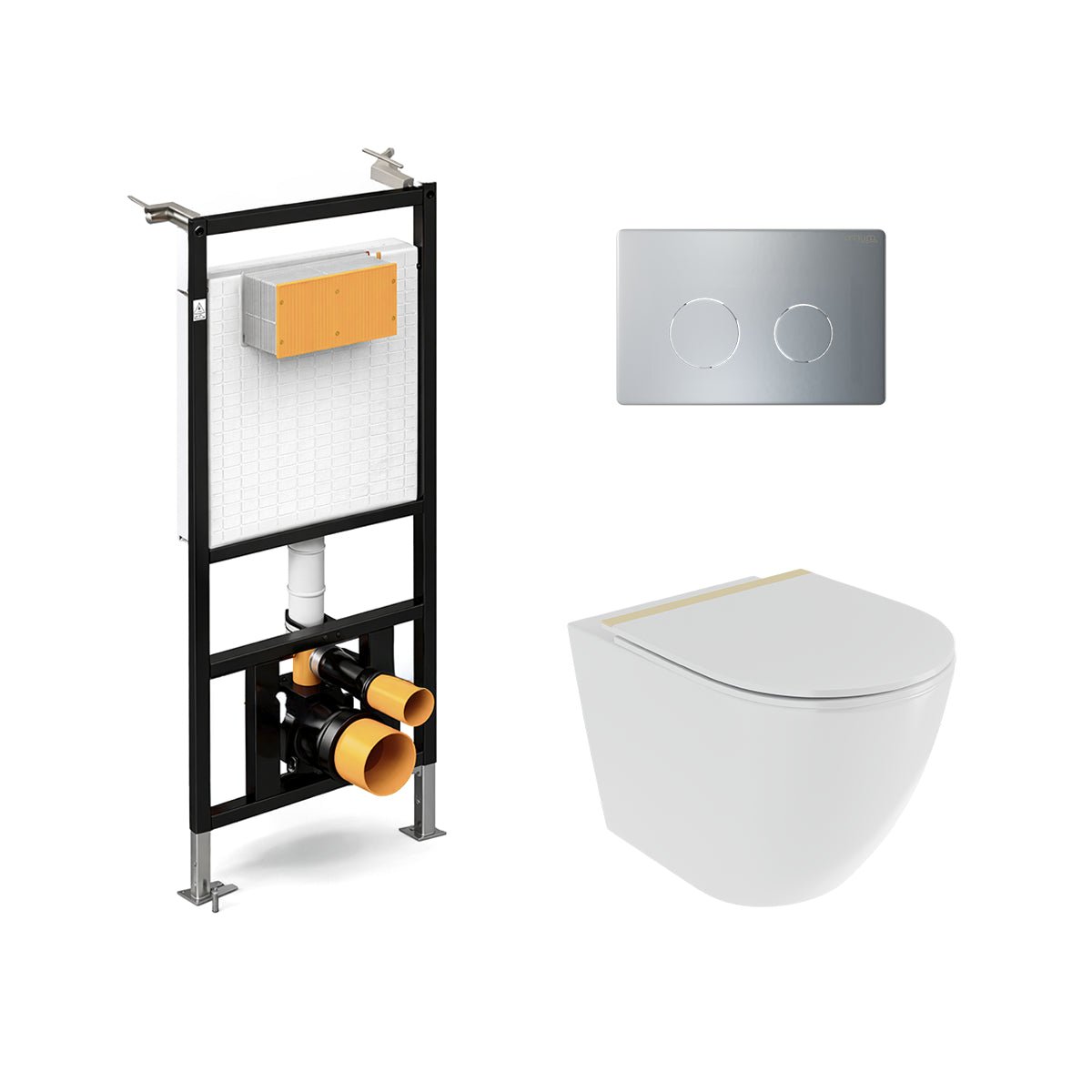 Pack inodoro suspendido Elba blanco brillo + cisterna empotrada - The Bath