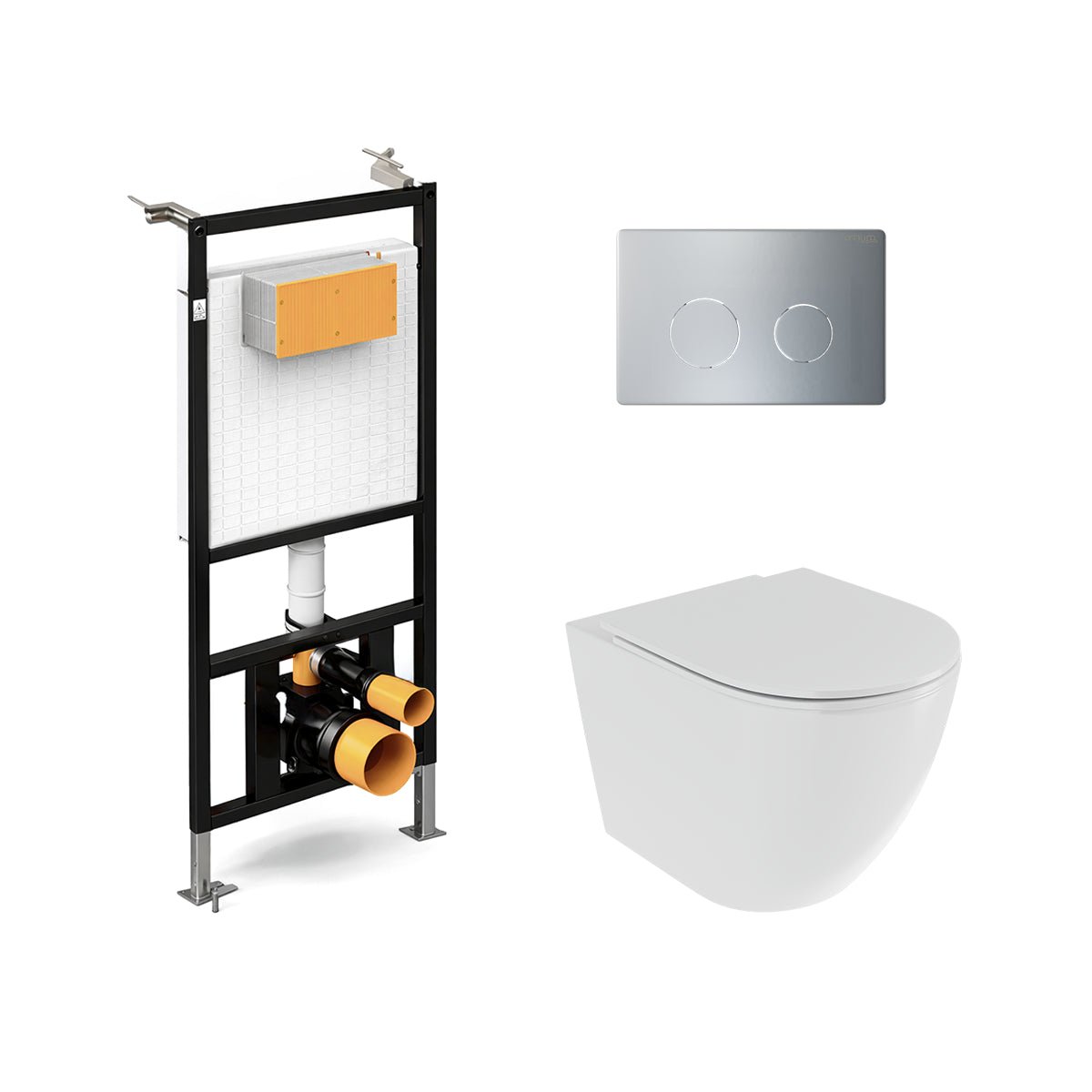 Pack inodoro suspendido Elba blanco brillo + cisterna empotrada - The Bath