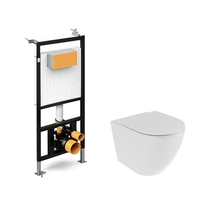Pack inodoro suspendido Elba blanco brillo + cisterna empotrada - The Bath