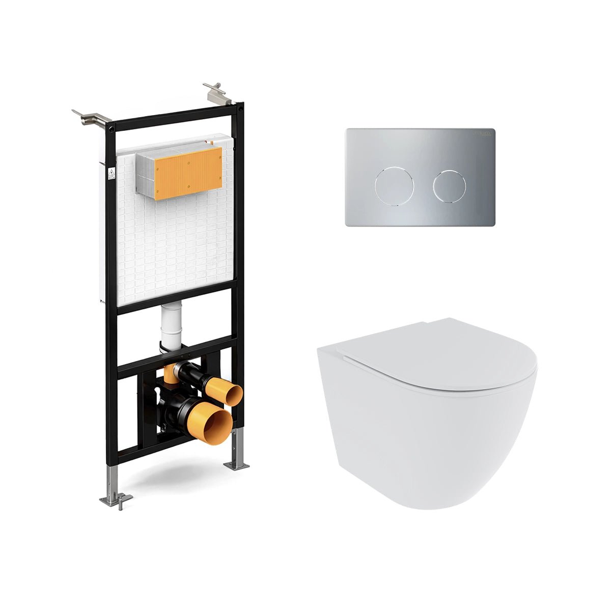 Pack inodoro suspendido Elba blanco mate + cisterna empotrada - The Bath