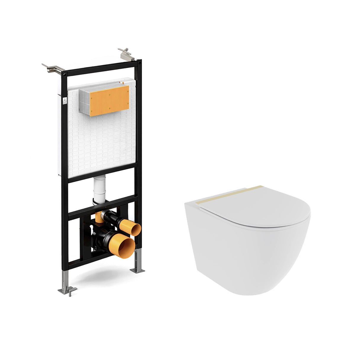 Pack inodoro suspendido Elba blanco mate + cisterna empotrada - The Bath