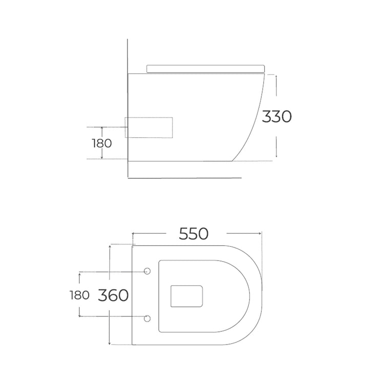 Inodoro suspendido negro mate Verona