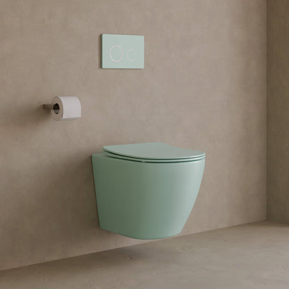 Pack inodoro verde menta + cisterna empotrada - The Bath