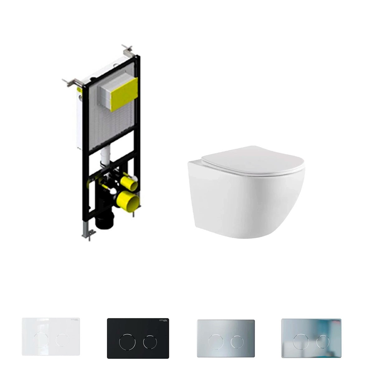 Pack suspendido cisterna empotrada + Inodoro Durante Suspendido - Thebath