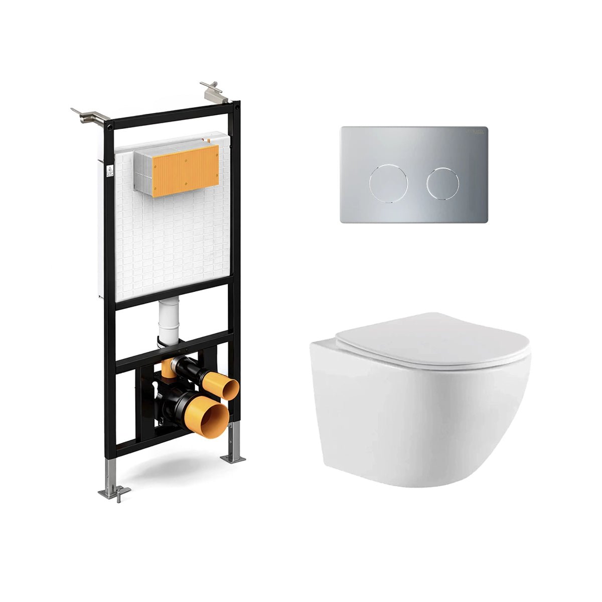 Pack suspendido cisterna empotrada + Inodoro Durante Suspendido - The Bath