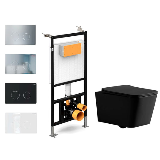 Pack suspendido cisterna empotrada + Wc Suspendido Corvo Mate - The Bath