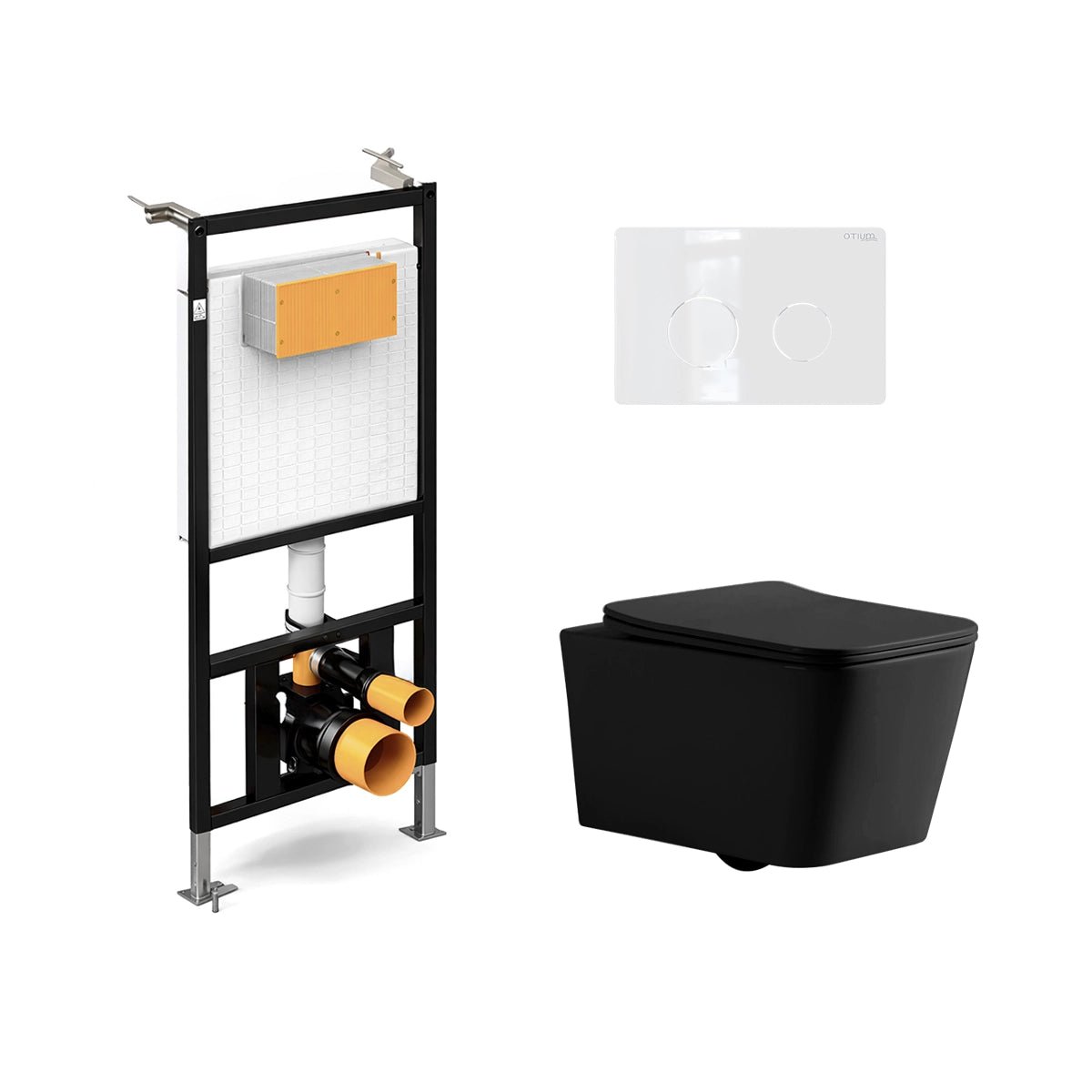 Pack suspendido cisterna empotrada + Wc Suspendido Corvo Mate - The Bath