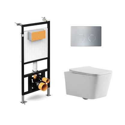 Pack suspendido cisterna empotrada + Wc Suspendido Corvo Rimless - The Bath