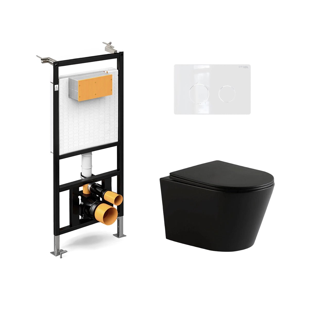Pack suspendido cisterna empotrada + Wc Suspendido Nevis Mate - The Bath