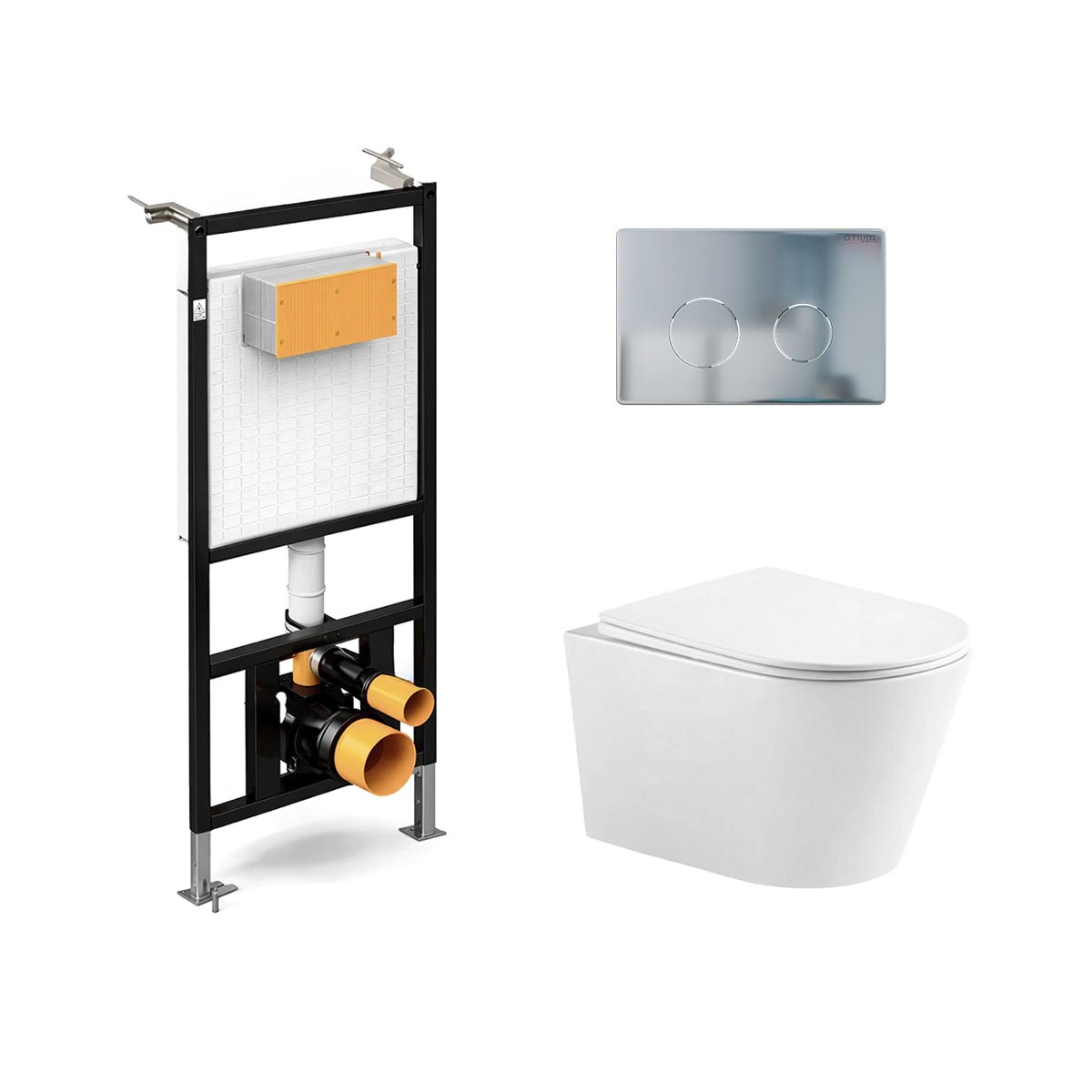 Pack suspendido cisterna empotrada + Wc Suspendido Nevis Rimless - The Bath