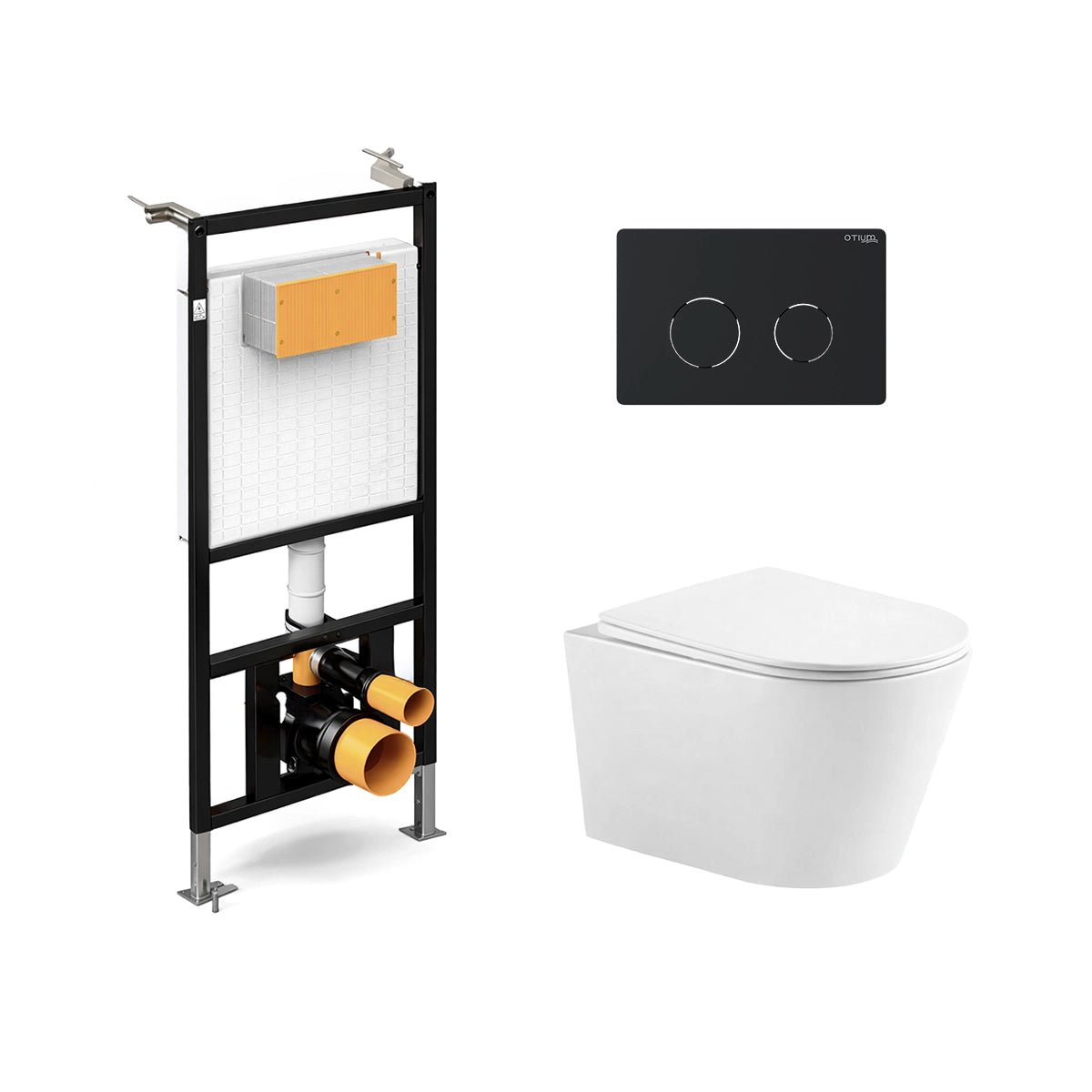 Pack suspendido cisterna empotrada + Wc Suspendido Nevis Rimless - The Bath