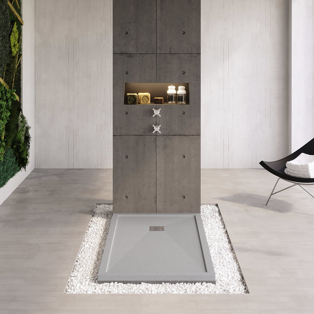 Pie de ducha gris Bay - The Bath