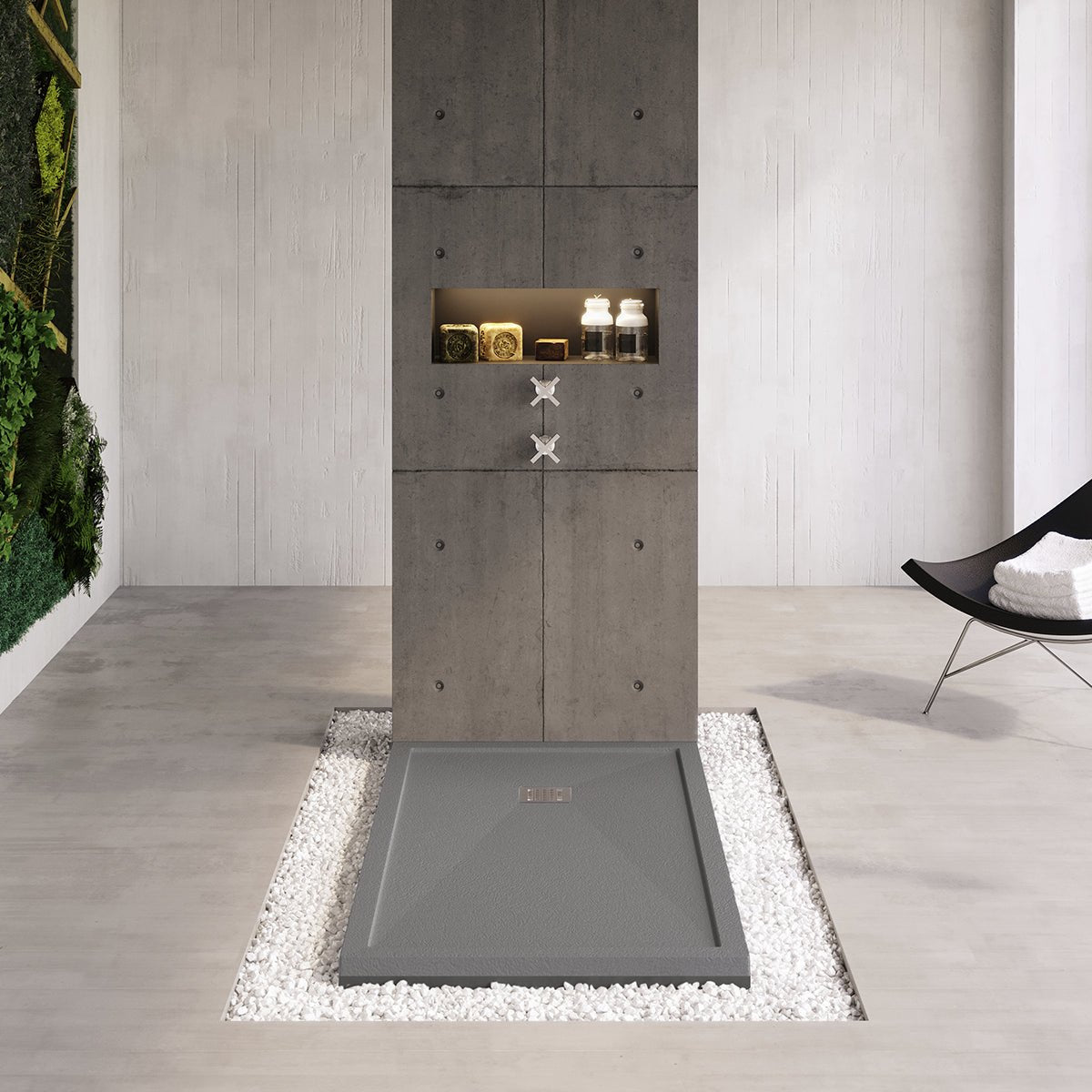 Pie de ducha gris Bay - The Bath