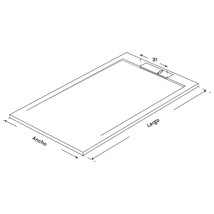 Plato ducha resina Basalto