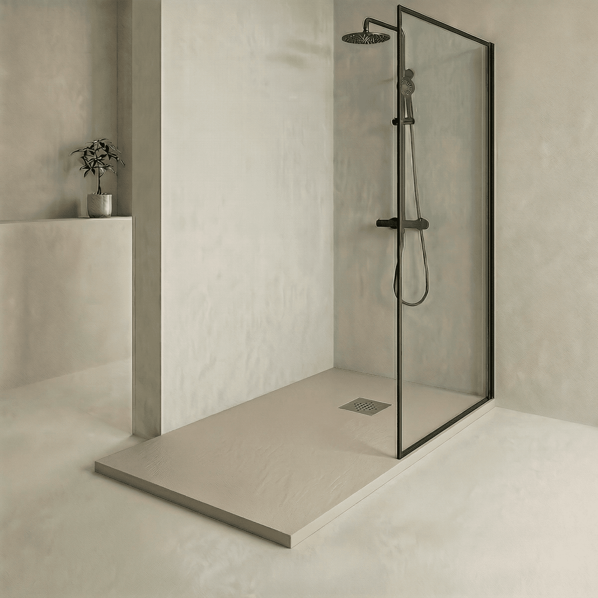 Plato de ducha en tonos beige Esencial - The Bath
