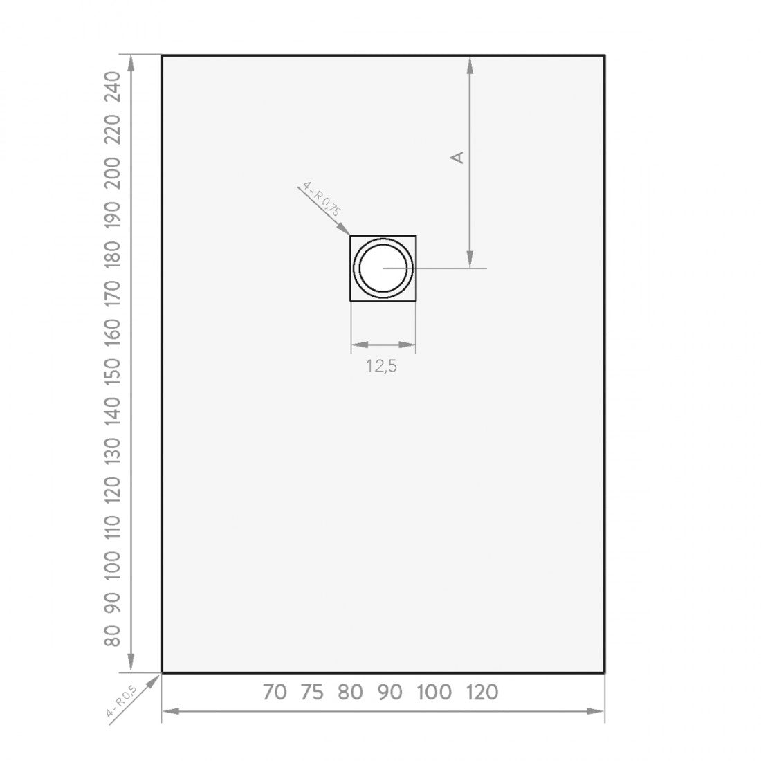 Plato de ducha extraplano resina negro marmolado