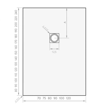 Plato de ducha extraplano resina negro marmolado