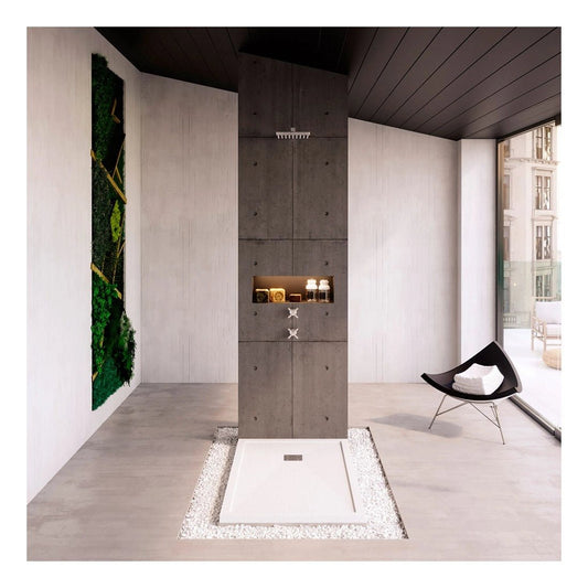 Plato de ducha resina textura pizarra Bay