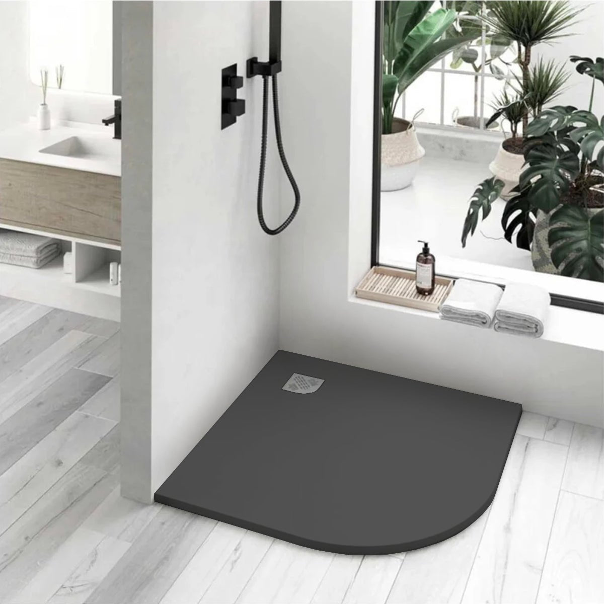 Plato ducha esquina de resina Angular - Thebath