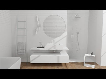 Grifo de lavabo monomando negro y cromo Tube