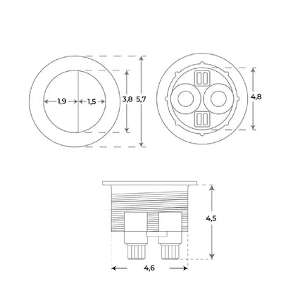 Pulsador inodoro tanque bajo - Thebath