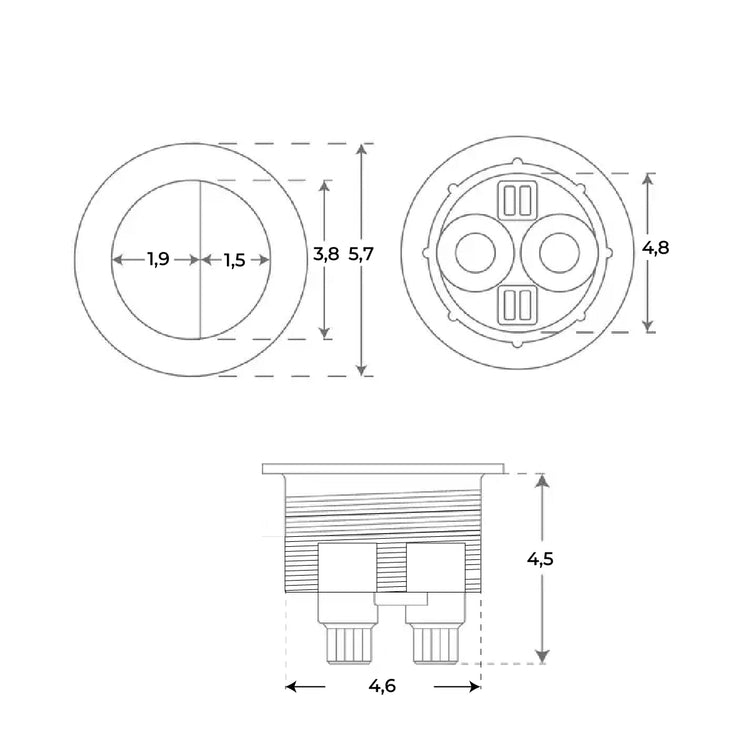 Pulsador inodoro tanque bajo