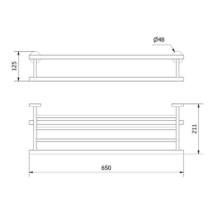 Repisa de baño con toallero