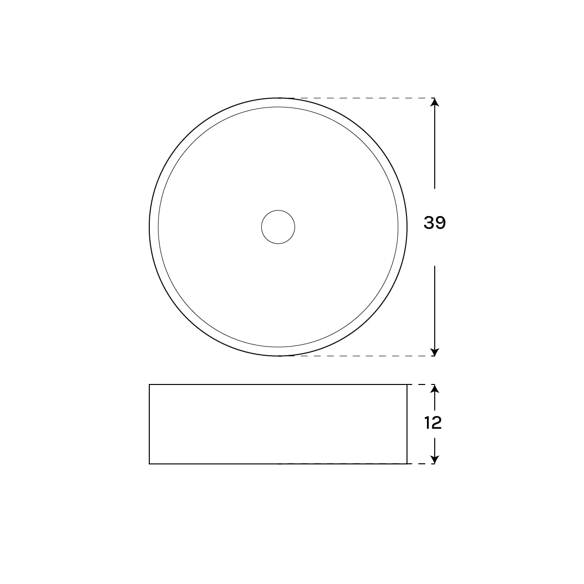 Lavabo de cemento para baño Sobia