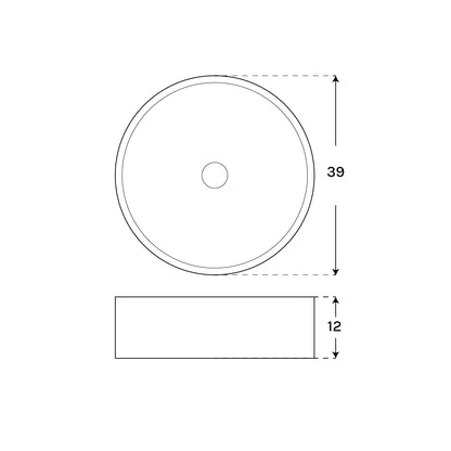 Lavabo de cemento para baño Sobia