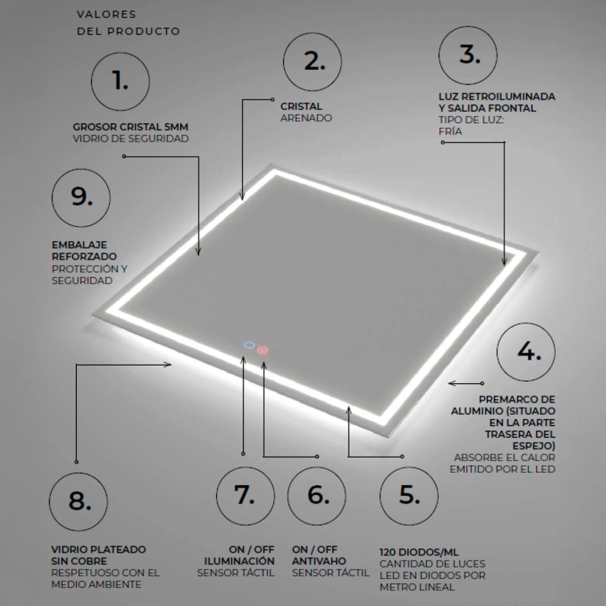 Espejo táctil Holanda
