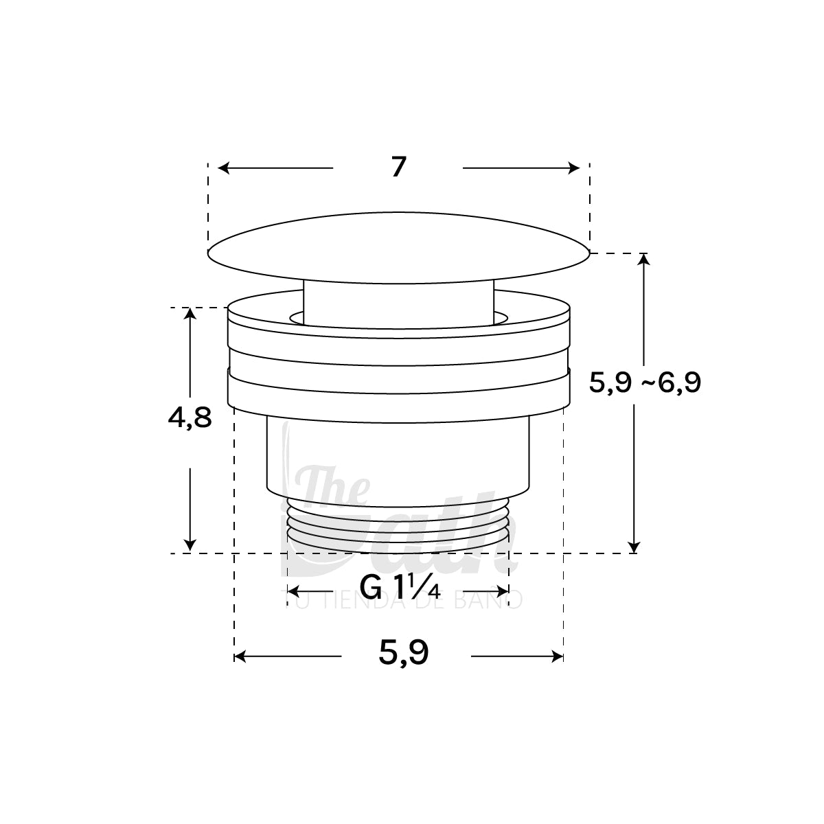 Válvula cerámica blanca - Thebath