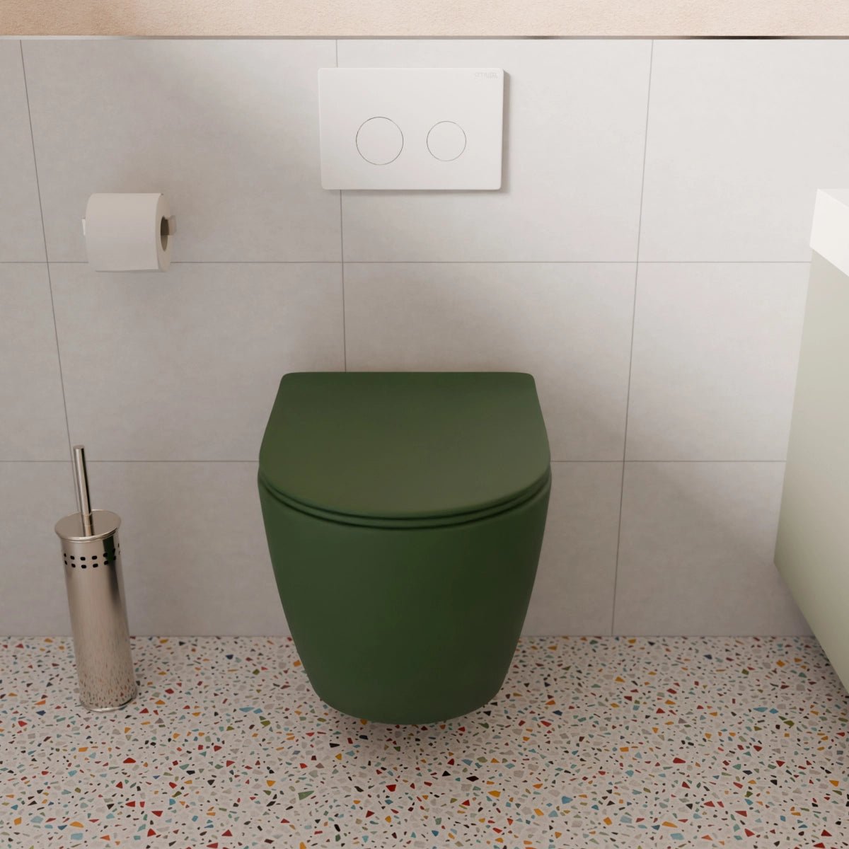 Inodoro verde oscuro suspendido Jana - Thebath