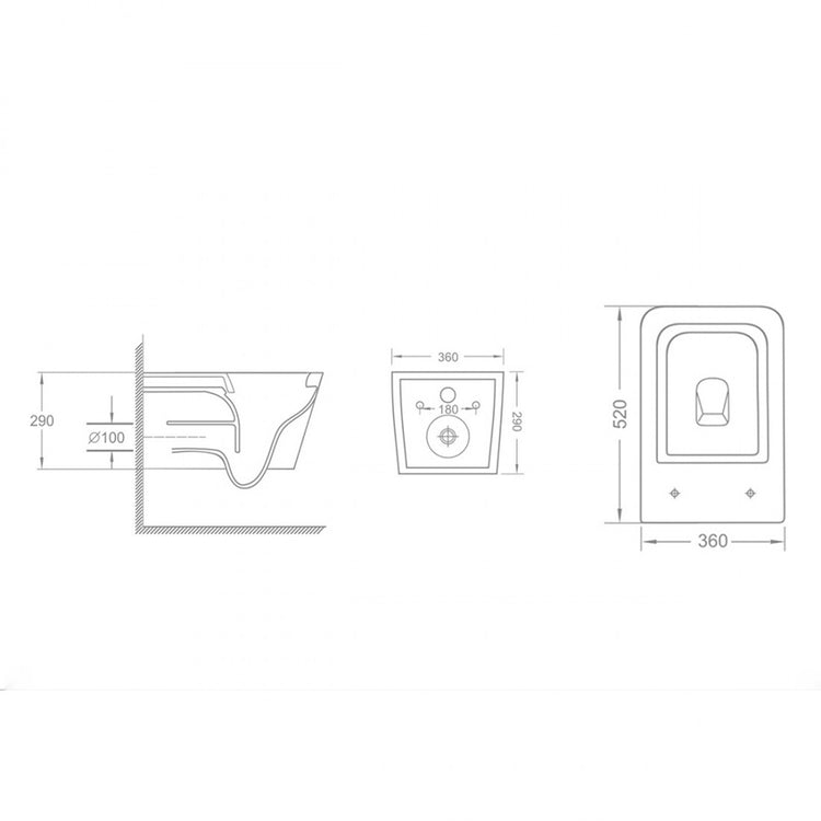 Wc suspendido Corvo Rimless Mate
